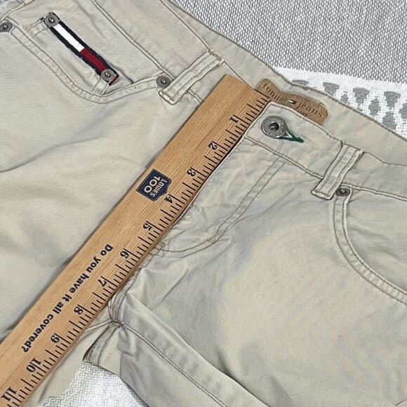 Tommy Jeans Junior's 5 Beige Bootcut Khakis Pants Low Rise Stretch Y2K Style - Picture 10 of 13